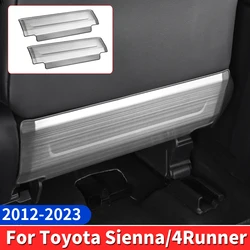 For 2012-2023 Toyota Sienna 4Runner Stainless Steel Seat Back Protective Pad Stain Proof Interior Decoration Accessories Tuning