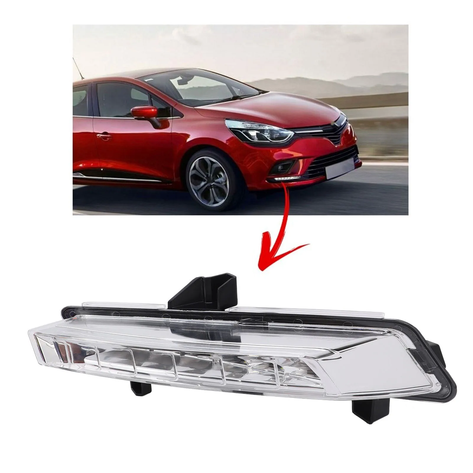 12 فولت LED الجبهة DRL الوفير ضوء لرينو كليو IV 2016-2019 مقاوم للماء سطوع عالية بدوره إشارات الضباب ضوء مصباح قيادة
