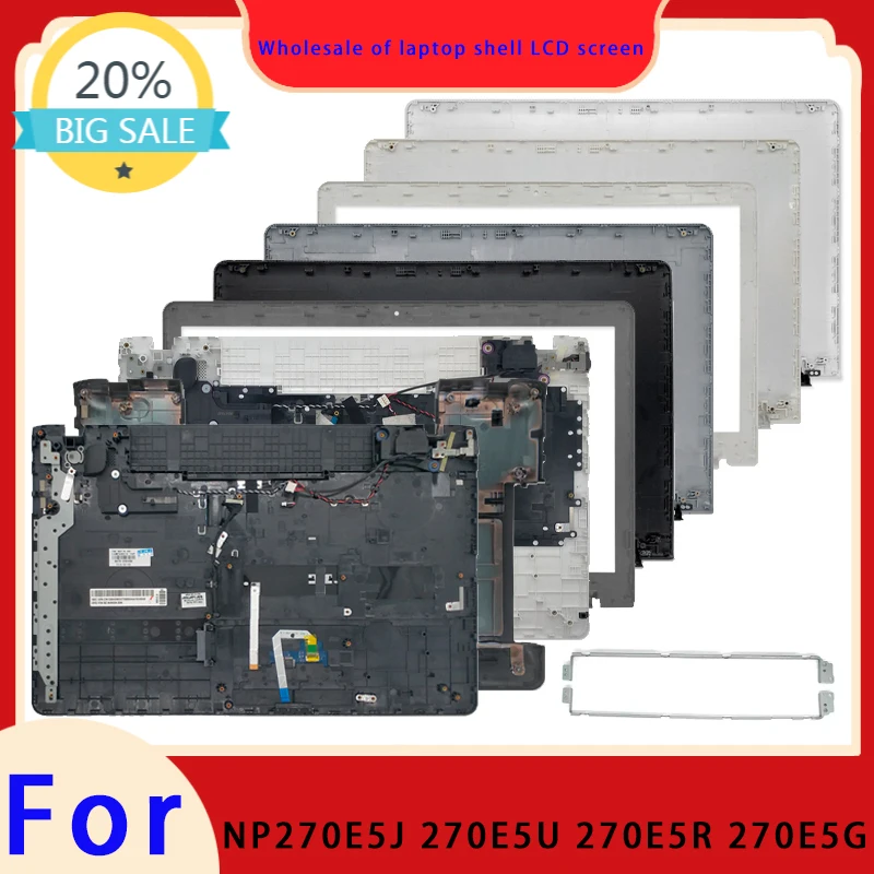 Novo OEM Compatível com NP270E5J 270E5U 270E5G 270E5R 270E5K: Tampa Superior, Moldura da Tela, Apoio para as Mãos, Base Inferior, Faixa da Tela e Teclado