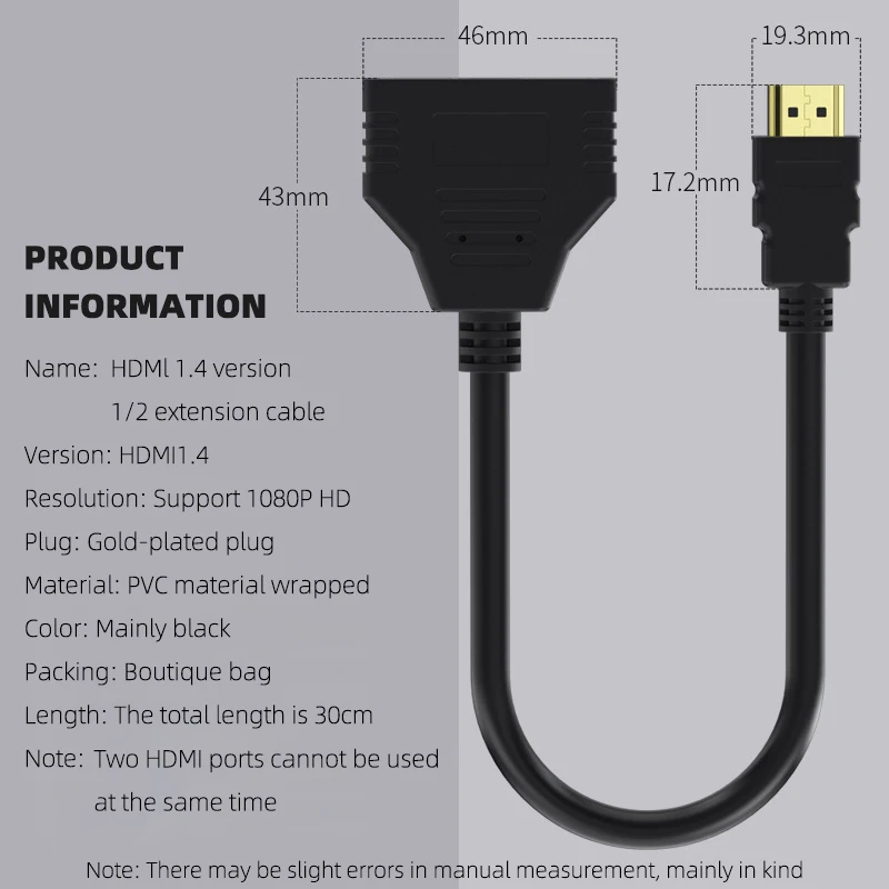 Hdmi Compatible Converter Connection Auxiliary Line One To Two Transfer Line Divider Common To Double Bus Converter Hd Line