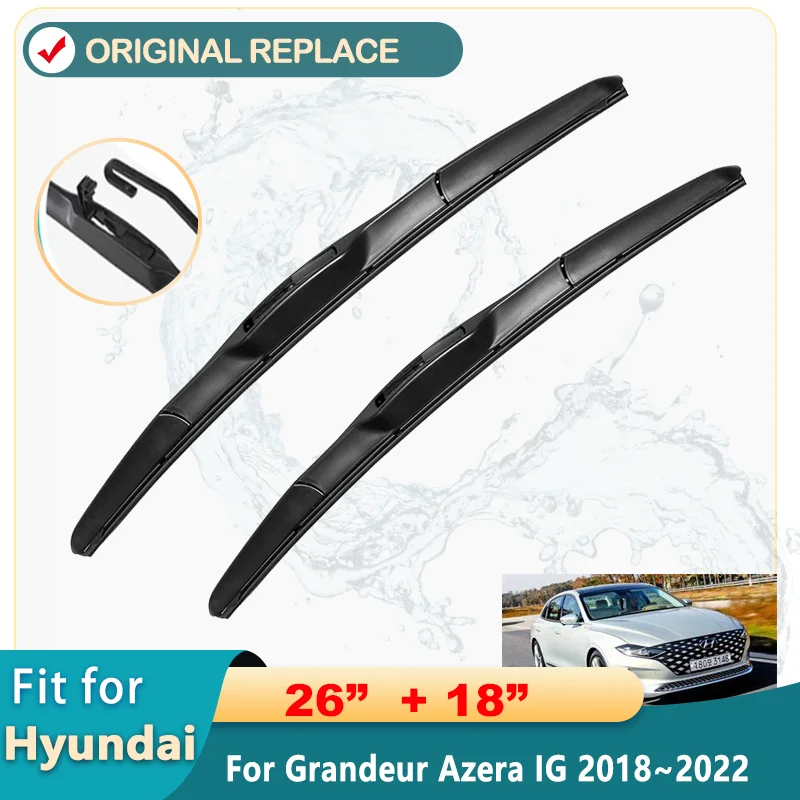 

Car Front Windshield Wiper Blades for Hyundai Grandeur Azera IG 2018~2022 Two Rubber Snow Scraping Car Accessories Wiper