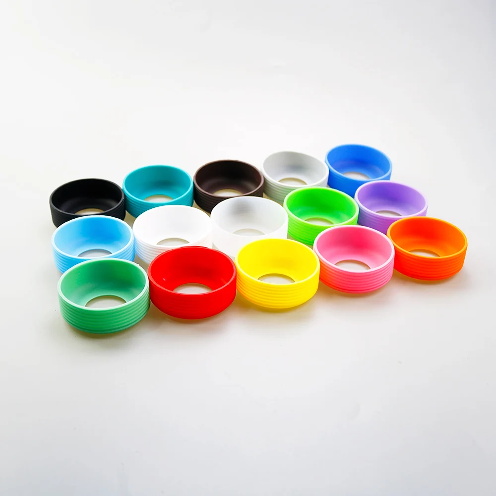 16 Colors 6.0CM Threaded Silicone Cup Bottom Cover Wear Resistant 60MM Cup Bottom Ring Coaster Sleeve Sheath Bottom Cover - Image 3