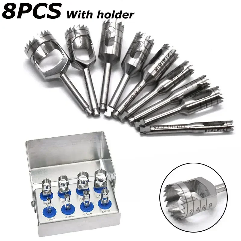 

set Dental Cutting Trephine Burs Implant Bone Trephine Drill Dentistry Instrument Planting Low Handpiece