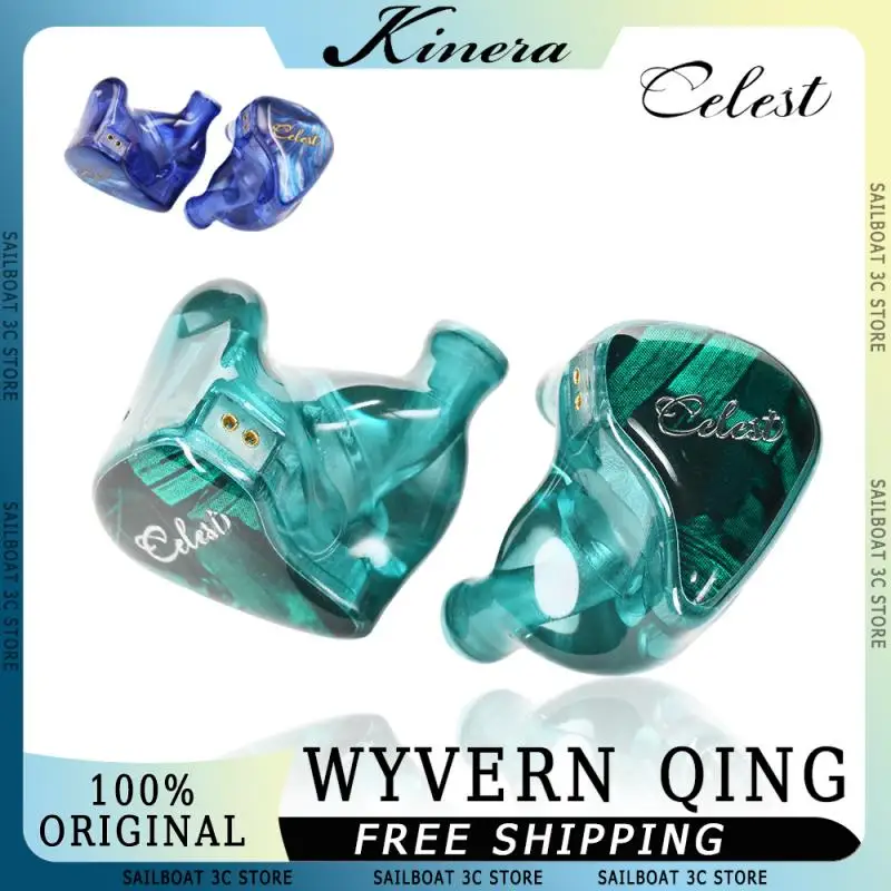 Kinera Celest Wyvern Qing Wired HiFi Earphones 10mm LCP Dynamic Driver Lightweight In Ear Headset With Detachable Cable Custom