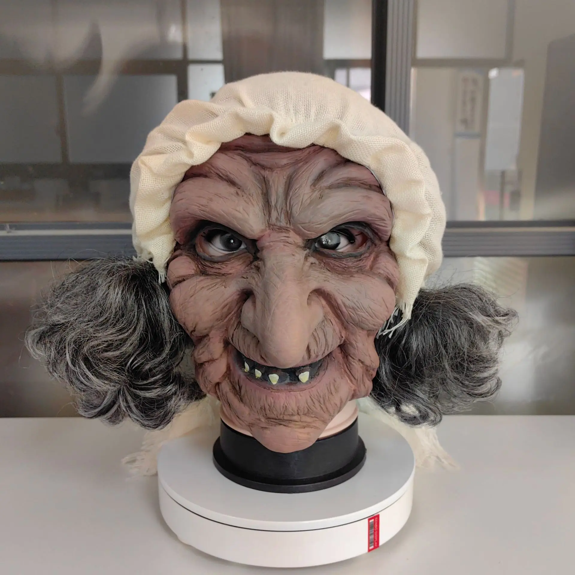 Witch Face Old Nana Mask Cosplay Horror Sorceress Grandma Latex Masks Halloween Carnival Dress Up Party Costume Props 2