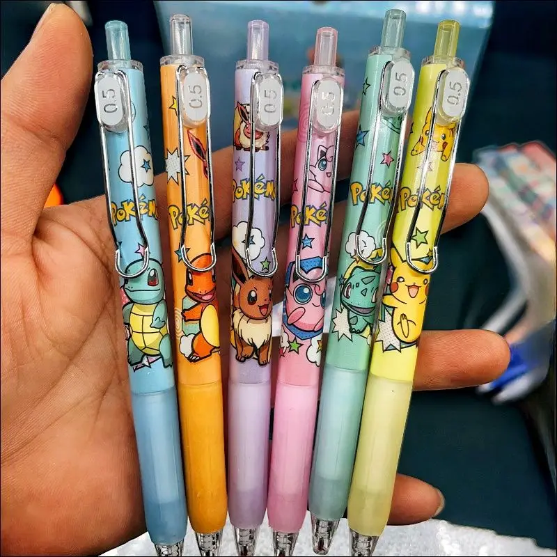 

Pokemon Pikachu Erasable Pen for Students Anime Cute Cartoon Blue Black Gel Pen Neutral Refill School Supplies Office Stationery