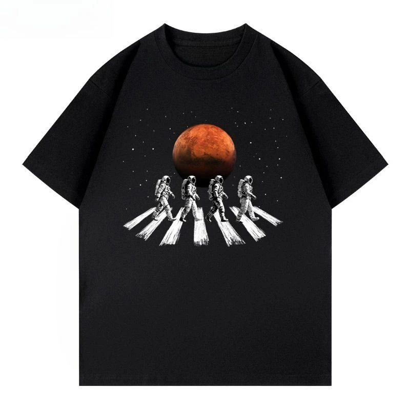 

Футболка с короткими рукавами Mars Immigration Astronaut Spacewalk SPACE-X Musk, мужская и женская свободная повседневная футболка из хлопка, летняя одежда Y2k