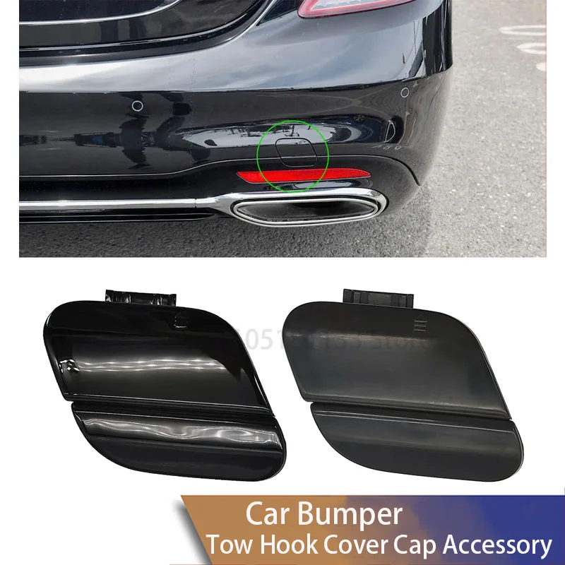Image of Für Mercedes W222 S-Klasse 2018–2020, hintere Stoßstangen-Abschlepphaken-Abdeckung, 2228852301, schwarz, direkt passend für S350 S400 S500 S600 Premium