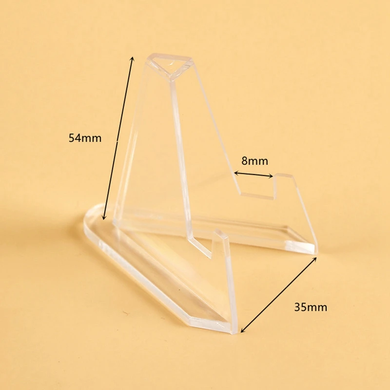 20Pcs Clear Acrylic Coin Display Stand Holders Small Easel Rack Card Commemorative Capsule Holder Support