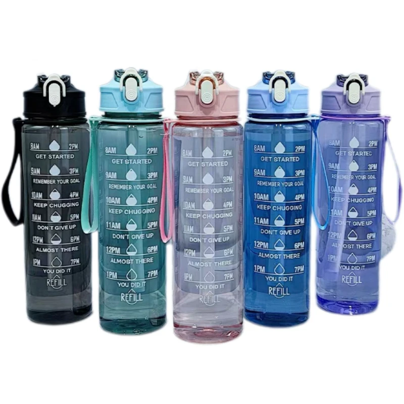 750ml Large Capacity Leak Proof Sports Water Bottle Portable Handle for Outdoor Activities