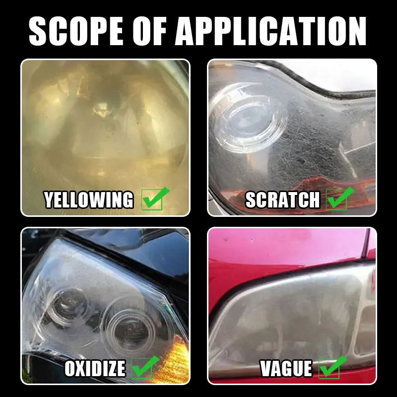 سيارة العلوي استعادة تلميع أطقم كشافات مزيل الخدش إصلاح تنظيف لصق إزالة الأكسدة المصباح البولندية السائل