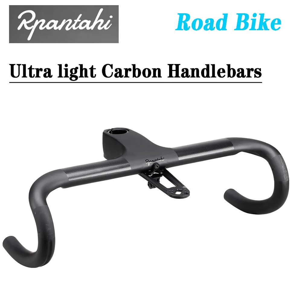 

Ultra light Road Bicycle Carbon Fiber Handlebars Integrated Stem 28.6/31.8mm Bike Broken windmill Handle Bars Cycling Parts