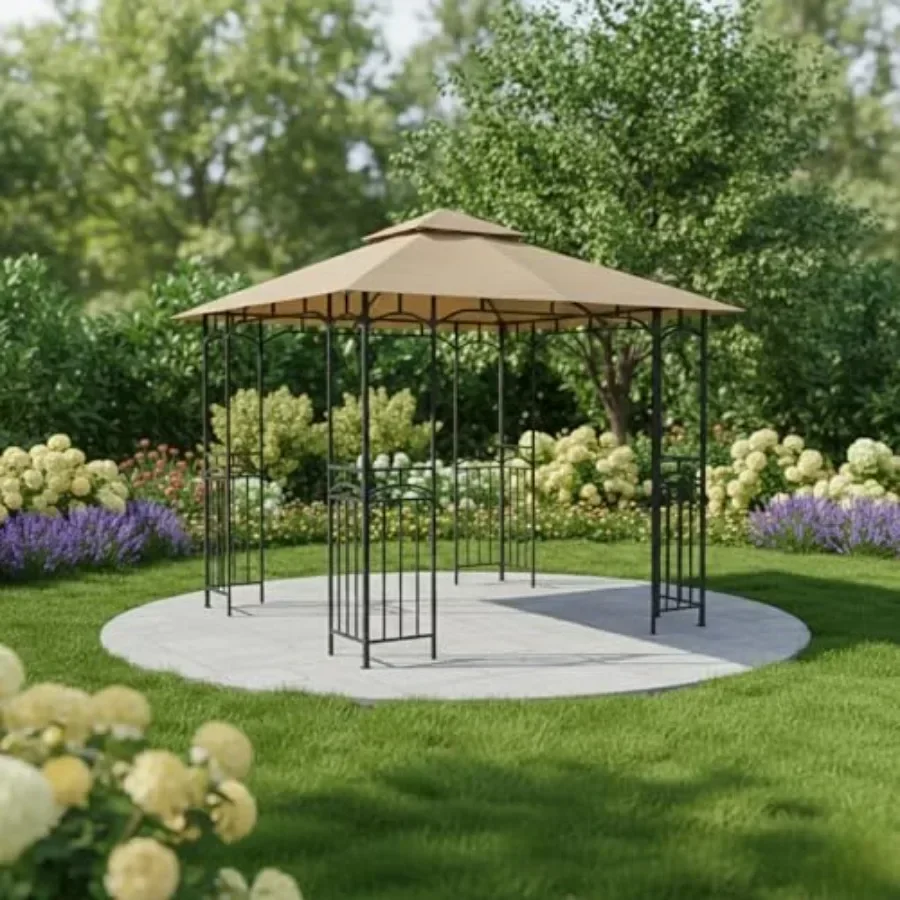 Durable 350 Replacement  Top for 11' x 9' Gazebo Beige UV Resistant and Weatherproof