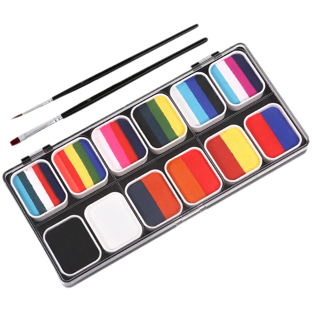 

1 set 1 Set Face Paint Kit Colorful Body Painting Palette For Halloween Festival Kids Adults Water Activated Professional Safe