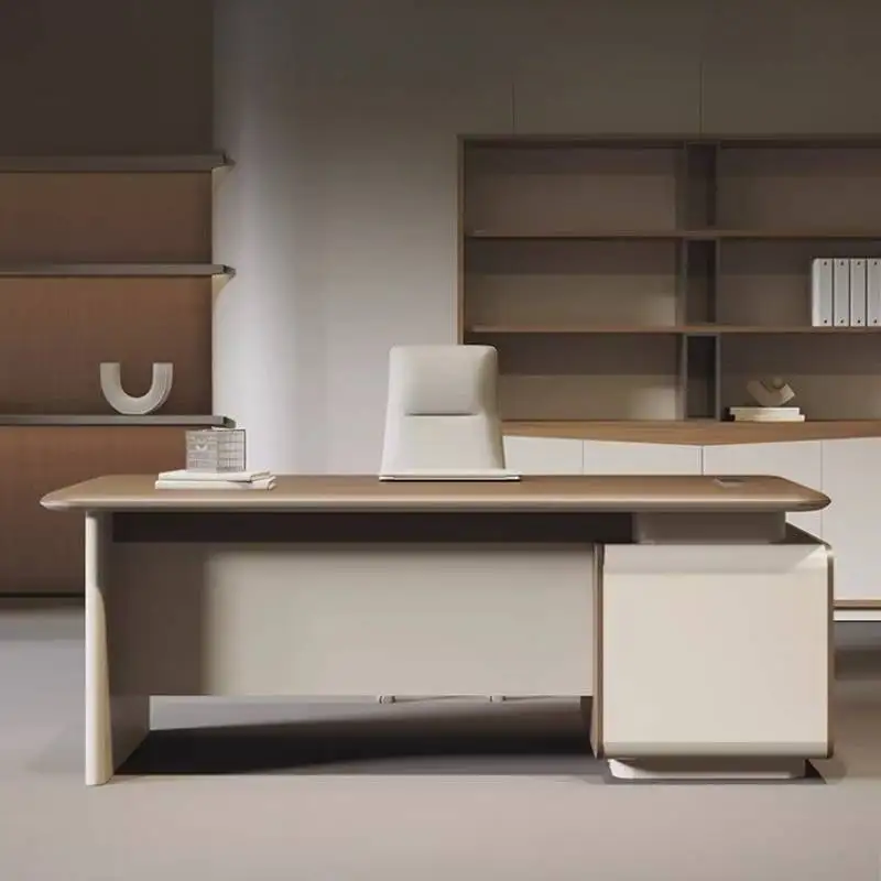 Board Wood Office Desk Aesthetic Charger Walnut Workstation White Office Desk Corner Modern Luxury Mesa De Escritorio Furniture