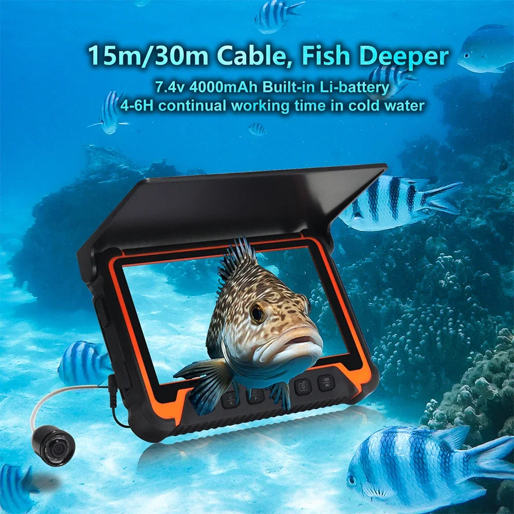 Factory Original Underwater Fish Underwater   Video with 7" Display