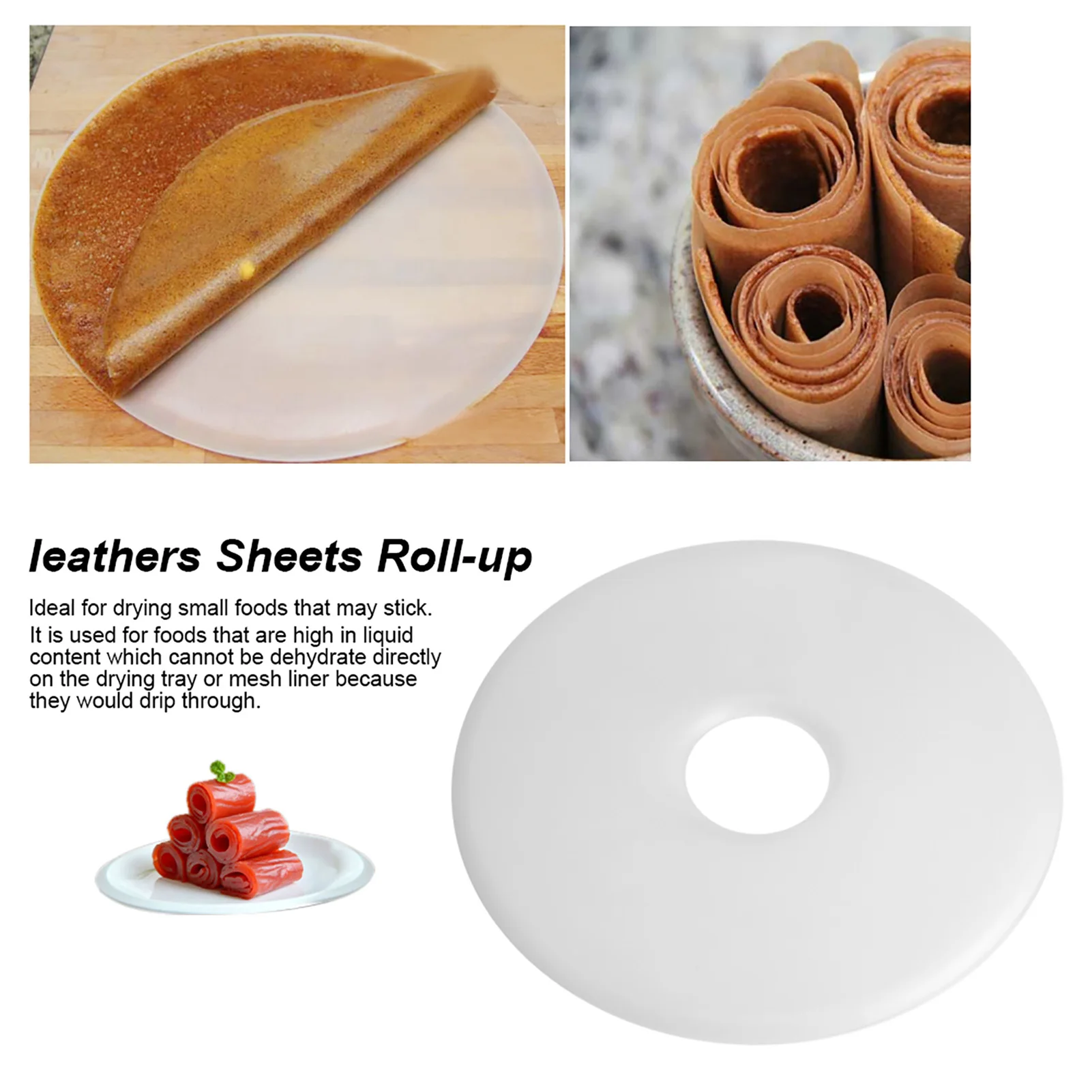Dehydrator Fruit Roll Up Sheet Reusable Silicone Tray for Making Homemade Fruit Leather Healthy Snacks