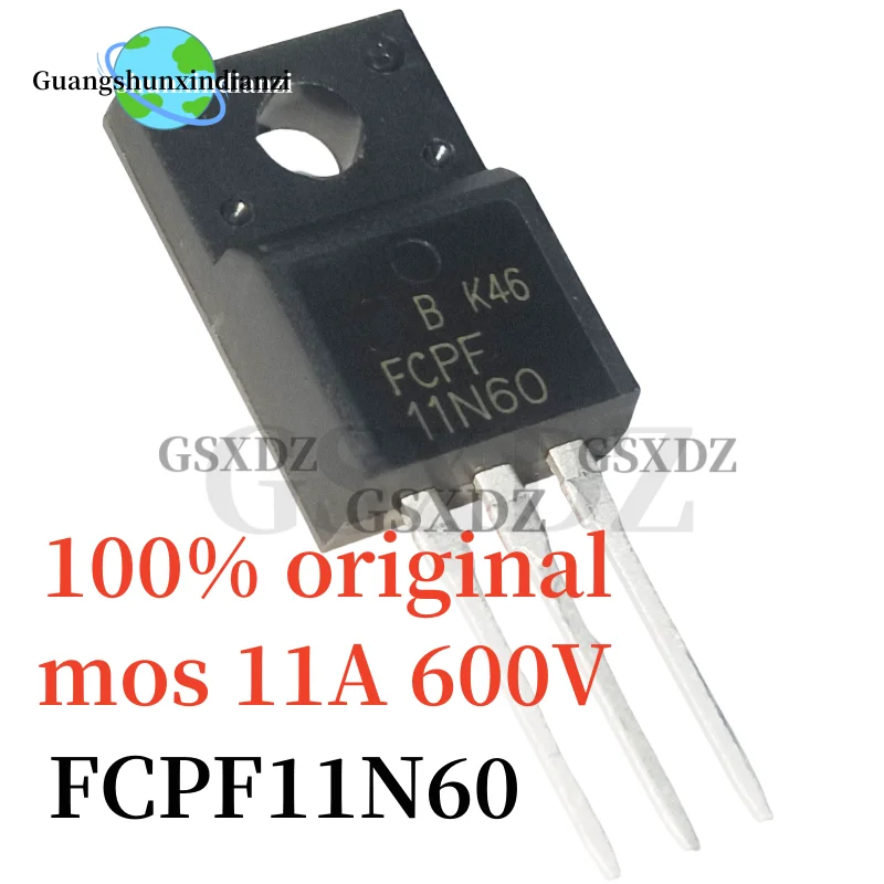 10PCS-50PCS 100% original FCPF11N60 F11N60 11N60 11N60C MOS field-effect transistor 11A 600V TO-220F