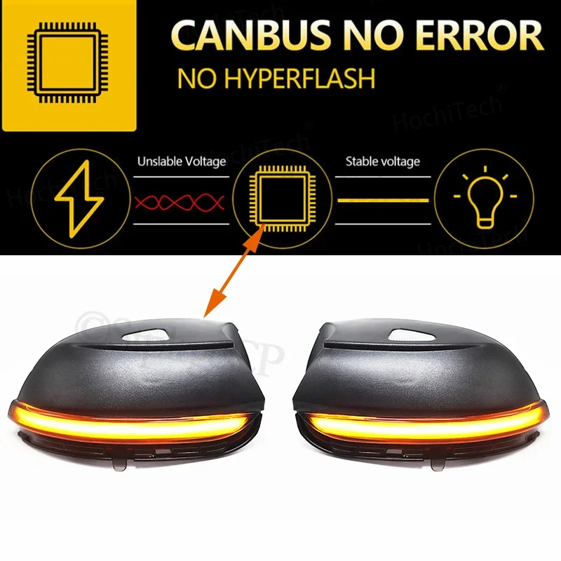 LED Side Wing Rearview Mirror Dynamic Turn Signal Light For Volkswagen VW Beetle Kafer Coccinelle Maggiolino Fusca A5 2011-2019