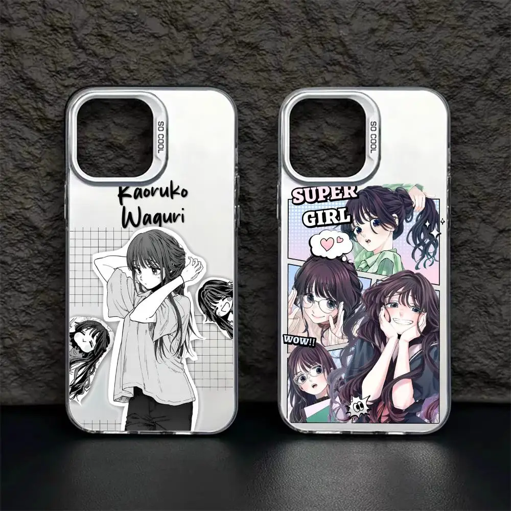 حافظة هاتف kaoru hana wa rin to saku Kaouruko Waguri باللون الأبيض IMD حافظة مناسبة لهاتف iPhone 16 15 14 13 12 11 XS Pro Max