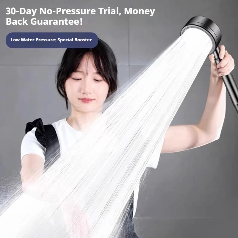

New 304 Stainless Steel Bathroom Handheld Shower Head High Pressure Water Saving Sprayer Nozzle Supercharged Rainfall Showerhead