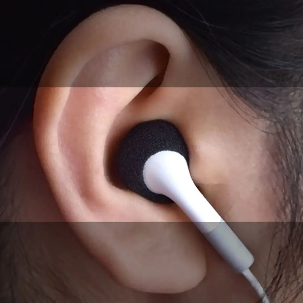 10Pcs Foam Sponge Earphone Covers Replacement Ear Pads 1.5x1.5x0.5cm for Earbuds Noise Reduction Hygienic Comfortable Mp3 Mp4
