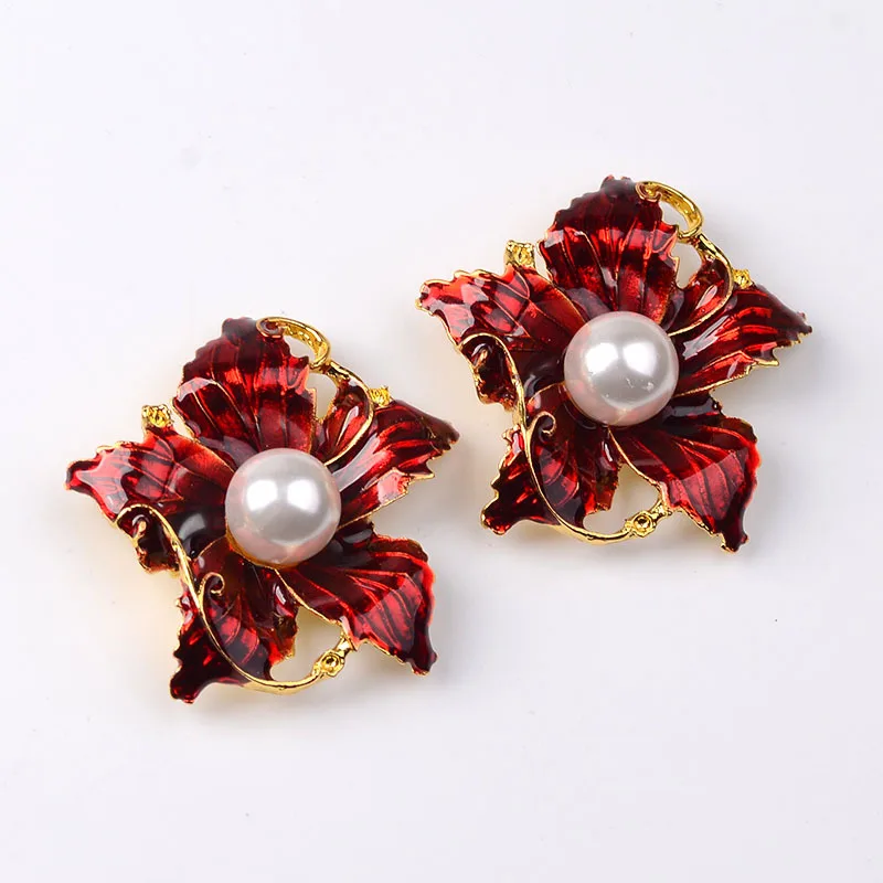 New handmade oil dripping cloisonne DIY antique headgear hairpin jewelry antique alloy accessories factory direct sales