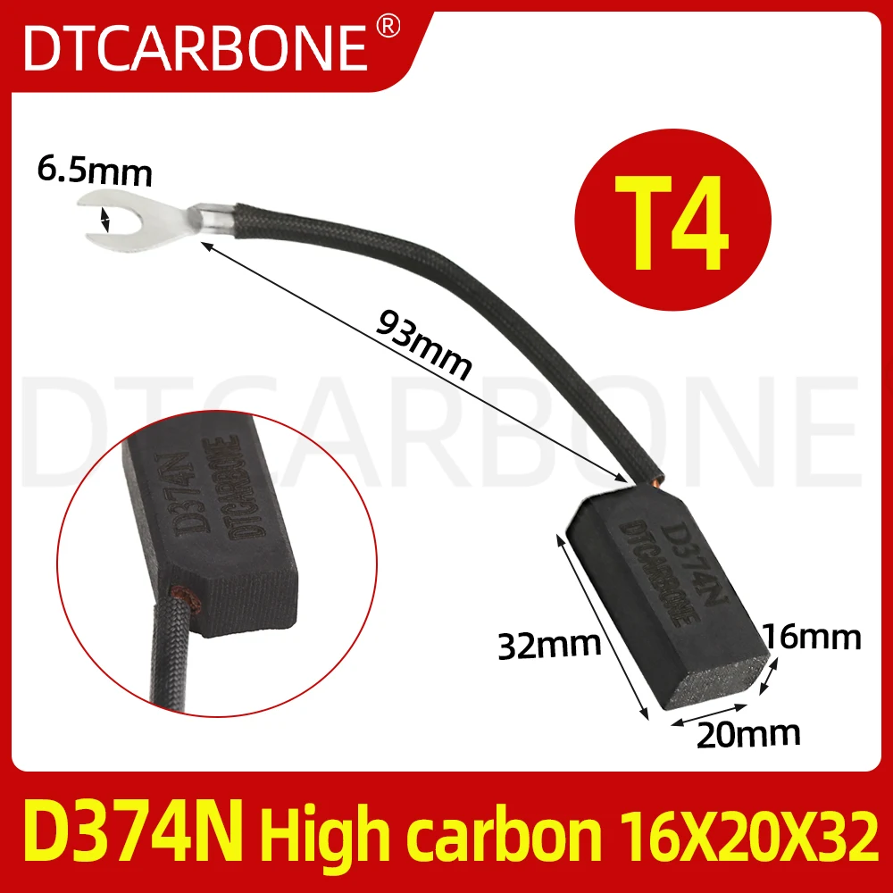 

10Pcs MEIMRSHLY D374N DC motor carbon brush 8*10*12.5*16*20*25*32*40*50*60 high wear-resistant brush