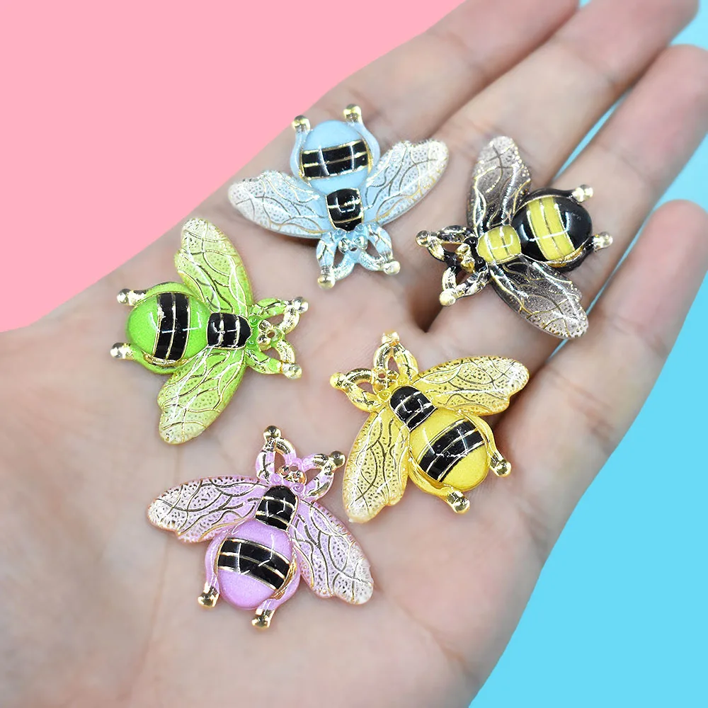 Resin Bees Mini Figures for Crafts,Miniature Accessories Material,Scrapbooking Cabochons,Flatback Embellishments,DIY Decor,10Pcs