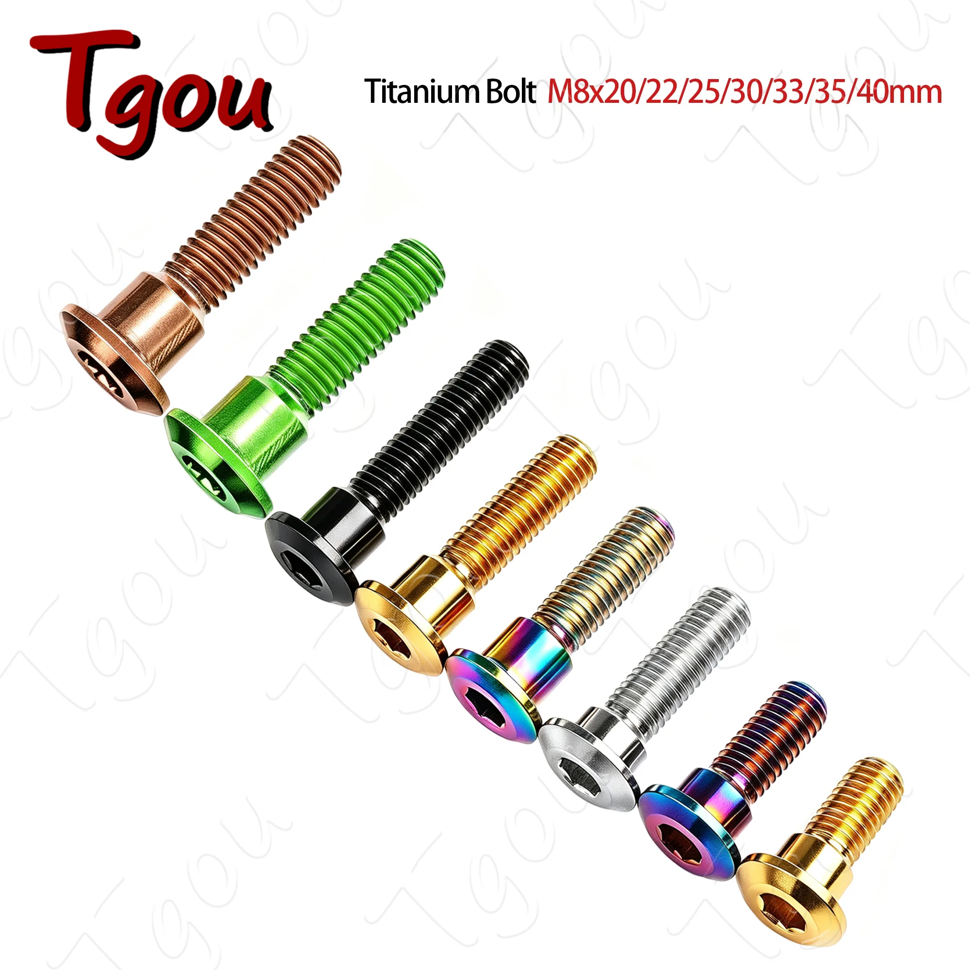 Titanium Bolt Motor Bike Rear Brake Rotor Screw M8x20 22 25 30 33 35 40mm for Motor Bike Accessory