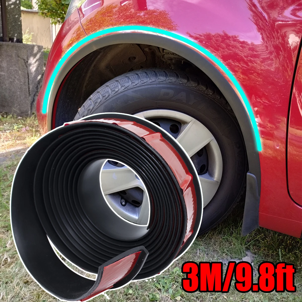 

Universal Rubber Seal Strip Fender Flare Car Wheel Eyebrow Protector Lip Wheel-arch Trim Arch Extenders Decorative Scratch Proof