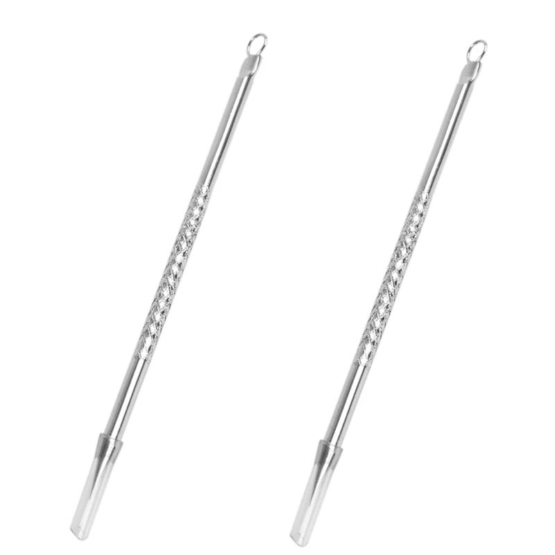 2x Mitesser Entferner Reiniger Werkzeug Akne Makel Nadel Pickel Punkt Extraktor Pin