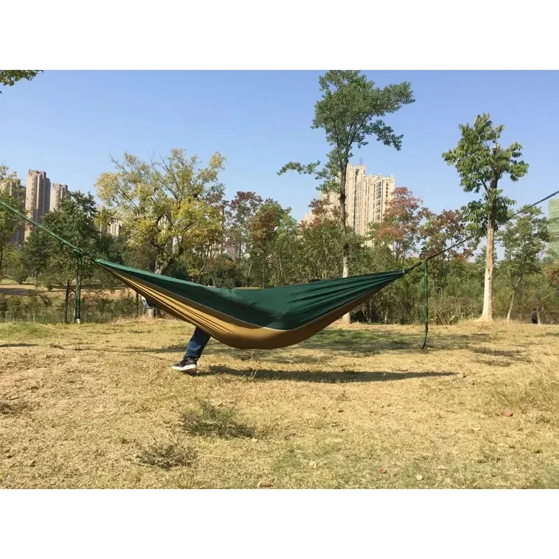 

Solid Color Parachute Hammock with Hammock straps and Black carabiner Camping Survival travel Double Person outdoor furniture