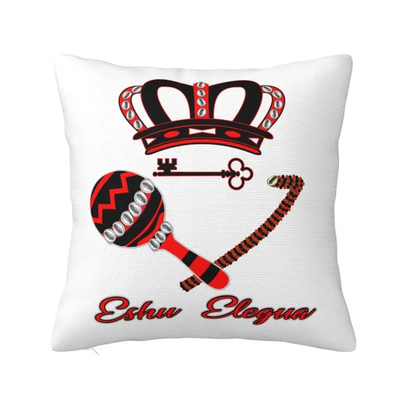 Eshu Elegua funda de cojín 40x40 cm funda de almohada de terciopelo de poliéster para sofá silla decoración de sala de estar funda de almohada