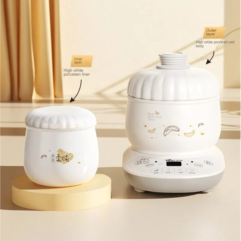 

Mini Ceramic Stewpot with Waterlock Cover Electric Stewpot for Soup and Health DDZ-B06R1 220V