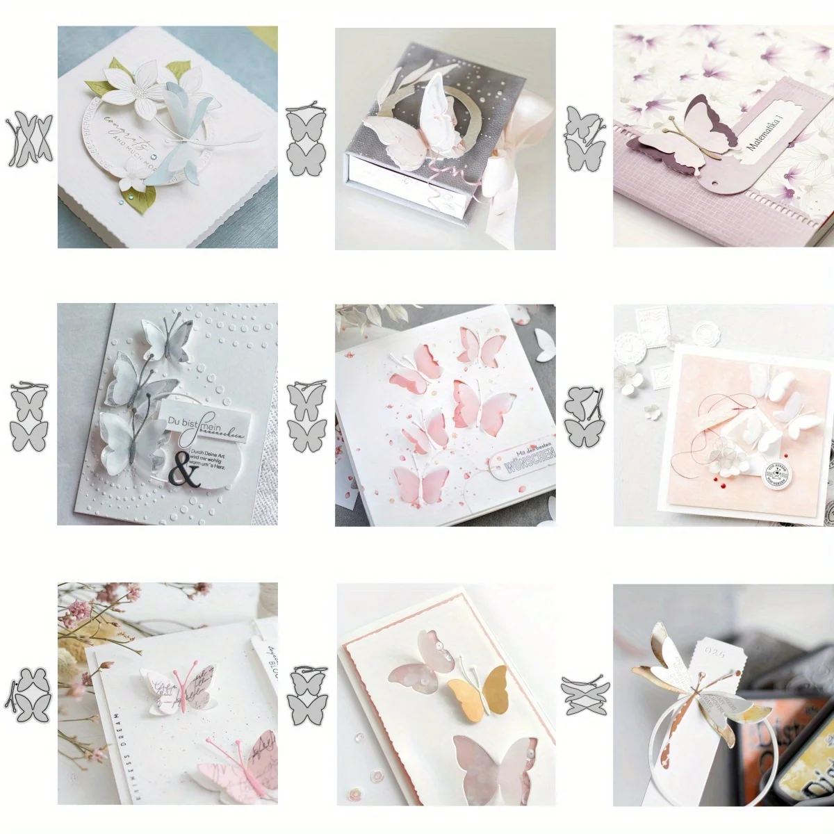 2025, Neuankömmling, geschichtete Schmetterlings-Serie, Metall-Stanzformen für DIY Scrapbooking, Kartenherstellung, Schablonen, Fotoalben