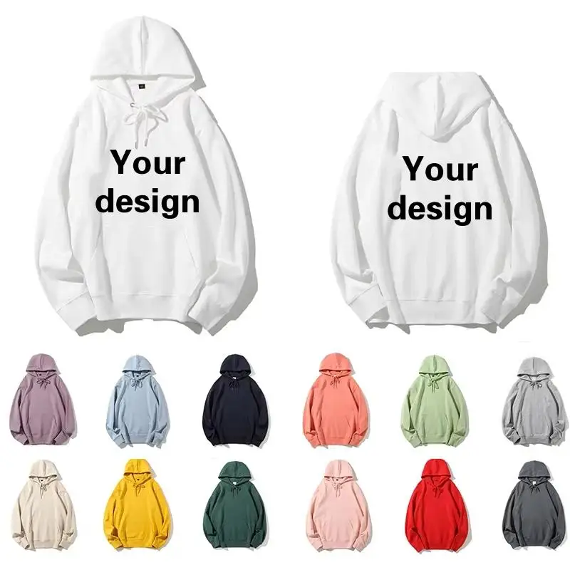 Sweats à capuche brodés avec logo imprimé pour hommes et femmes, images d'anime personnalisées, vestes décontractées bricolage,