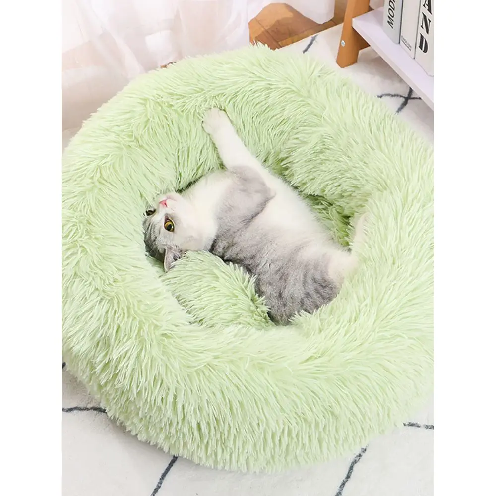 Plain Plush Pet Bed Puppy Keep Dog Bed Cat Bed Easy To Clean