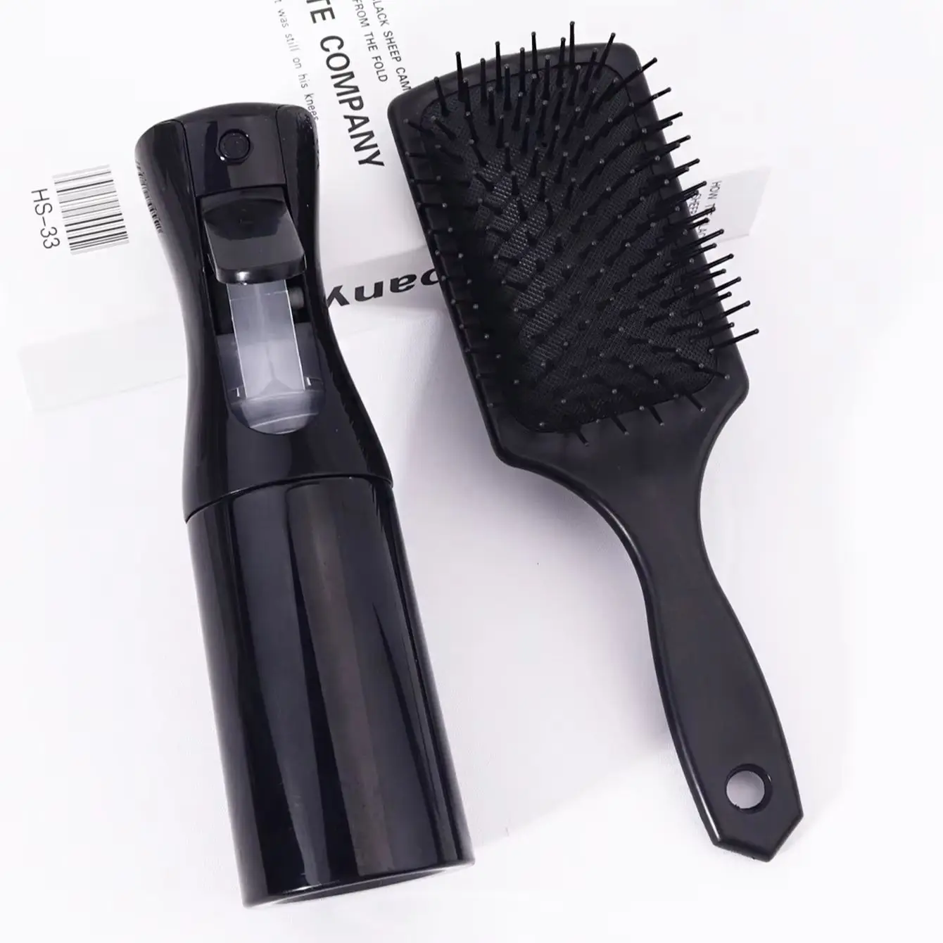 2 قطعة/مجموعة مجموعة مشط تصفيف الشعر، زجاجة رذاذ، فرشاة تدليك لإزالة القشرة، فرشاة وسادة هوائية خاصة للشعر المستعار الحقيقي