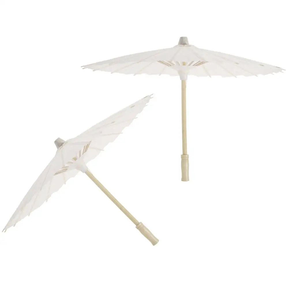 

White Children Umbrella 40cm Mini Paper Parasol for Party Paper Umbrella Parasol Wedding Kids Performance DIY Craft