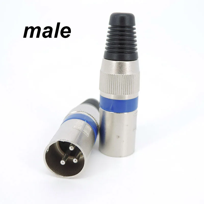 3 Pin XLR Male Female Microphone Audio Wire Cable wire Connector Solder 3 Pole XLR Plug Jack Audio Socket Mic Adapter q10