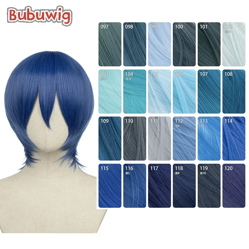 

Bubuwig Синтетические волосы 30 см Короткие прямые однотонные парики для косплея более 100 цветов Синий Фиолетовый Розовый Красный Парик Термостойкий