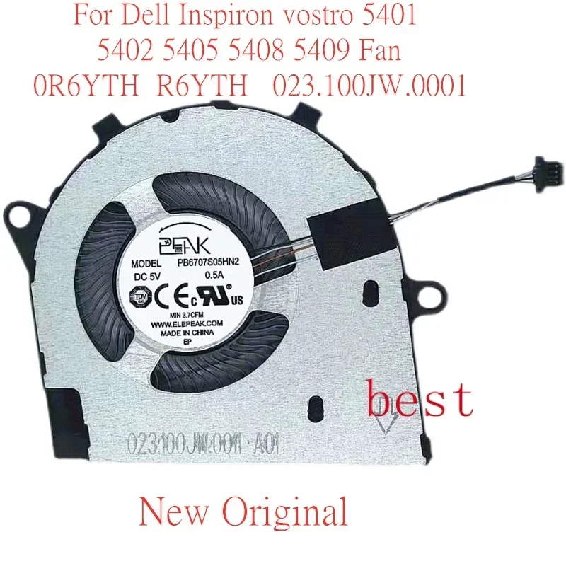 New Original Laptop CPU Cooling Fan For Dell Inspiron vutro 5401 5402 5405 5408 5409 Fan 0R6YTH R6YTH 023.100JW.0001