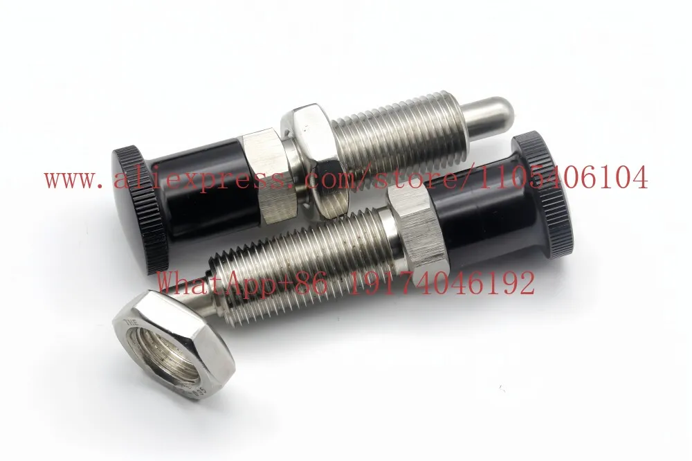 Knob plunger thread extension type ZAR11/1PXKL/SXPKL8/10/12/162 spring positioning indexing pin, stainless steel with nut