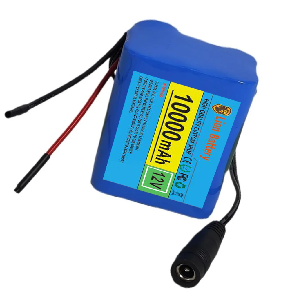 

3S2P 18650 Lithium Battery Pack, 12V 10Ah Rechargeable and Portable,Comes with 12.6V Dedicated Charger, Supports Audio Amplifier