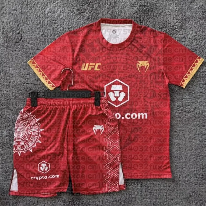 

UFC новые шорты для боевых действий, мужские и женские дышащие трикотажные шорты для борьбы, бега, впитывающий пот комплект, мото