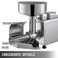 Stainless Steel Tomato Strainer 370W Tomato Jam Machine Electric Jam Maker Sauce Maker for Home and Commercial Use