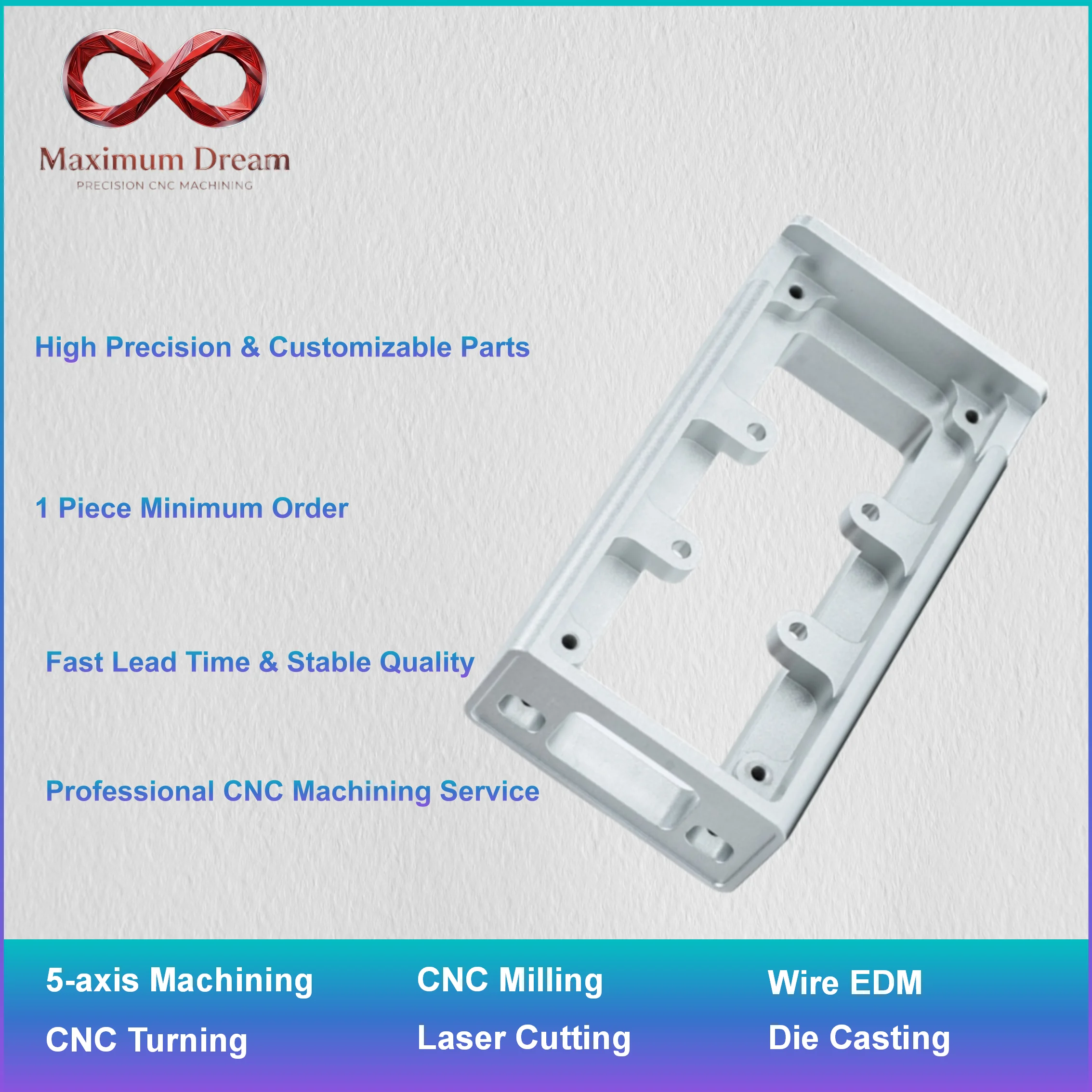 5-Axis Precision CNC Machining, Custom Aluminum Stainless Steel Titanium Parts, High Tolerance OEM Service, Rapid Prototyping