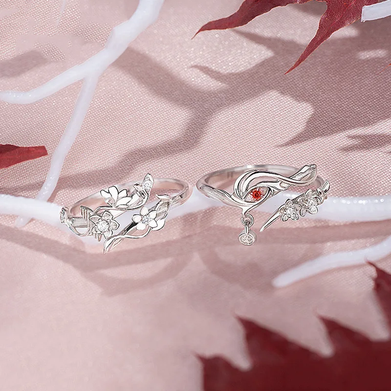 Anime Tian Guan Ci Fu Ring Heaven Official's Blessing Hua Cheng Xie Lian Adjustable Unisex Couple Rings Jewelry Accessories Gift