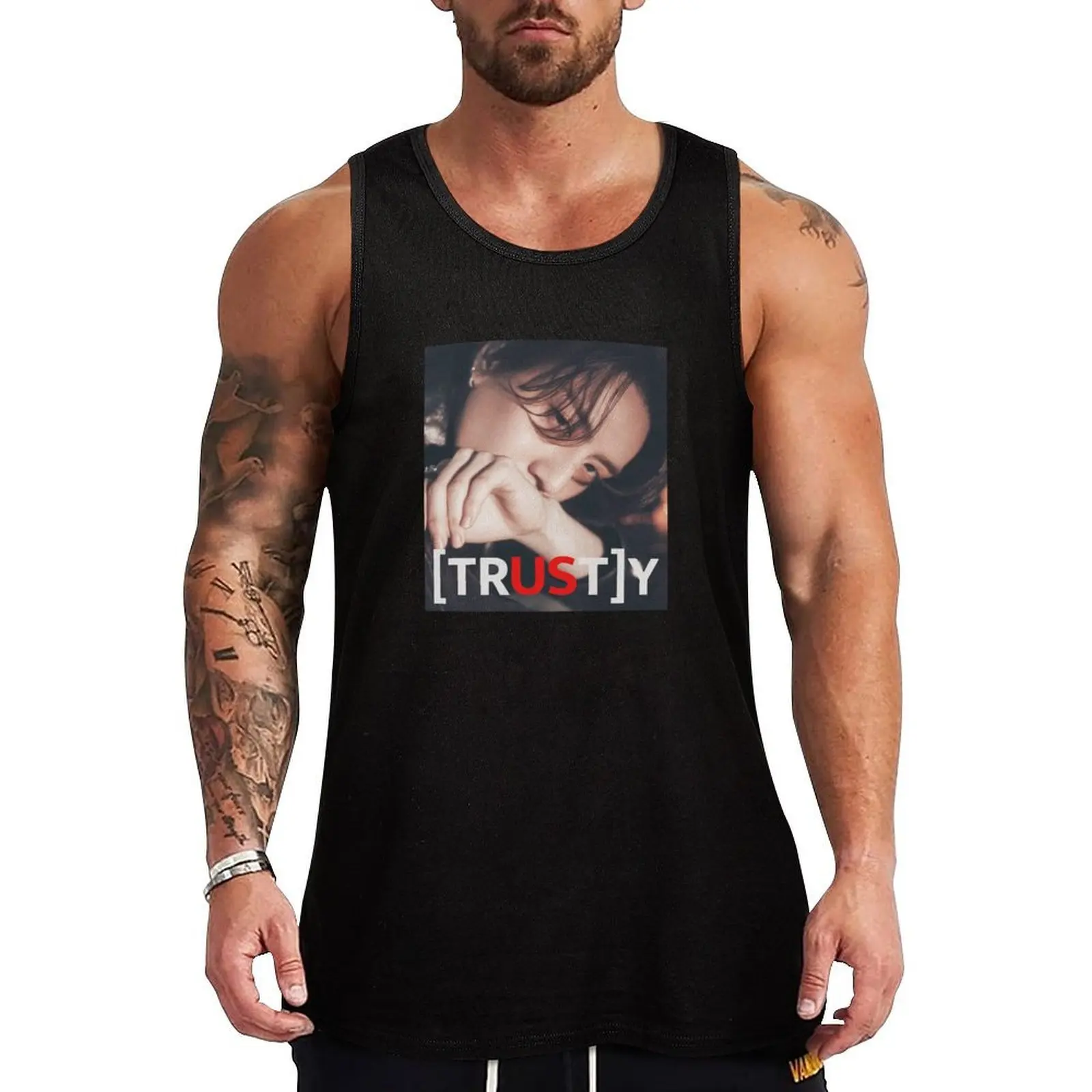 

Yugyeom 2025 Trusty Tour Name Focus Tank Top fashion 2025 man tops Men's singlets